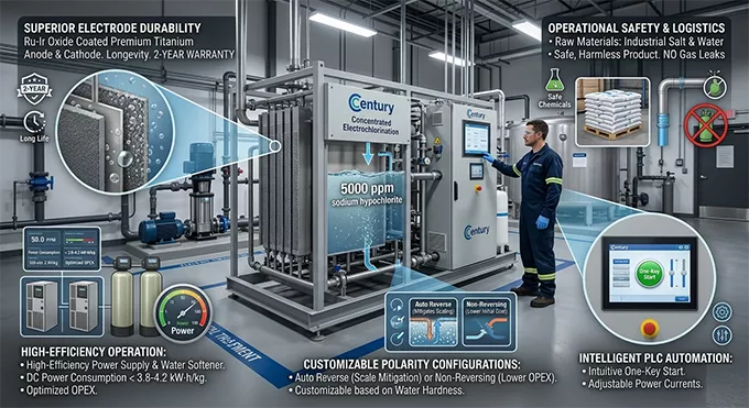 high concentration sodium hypochlorite generators | century