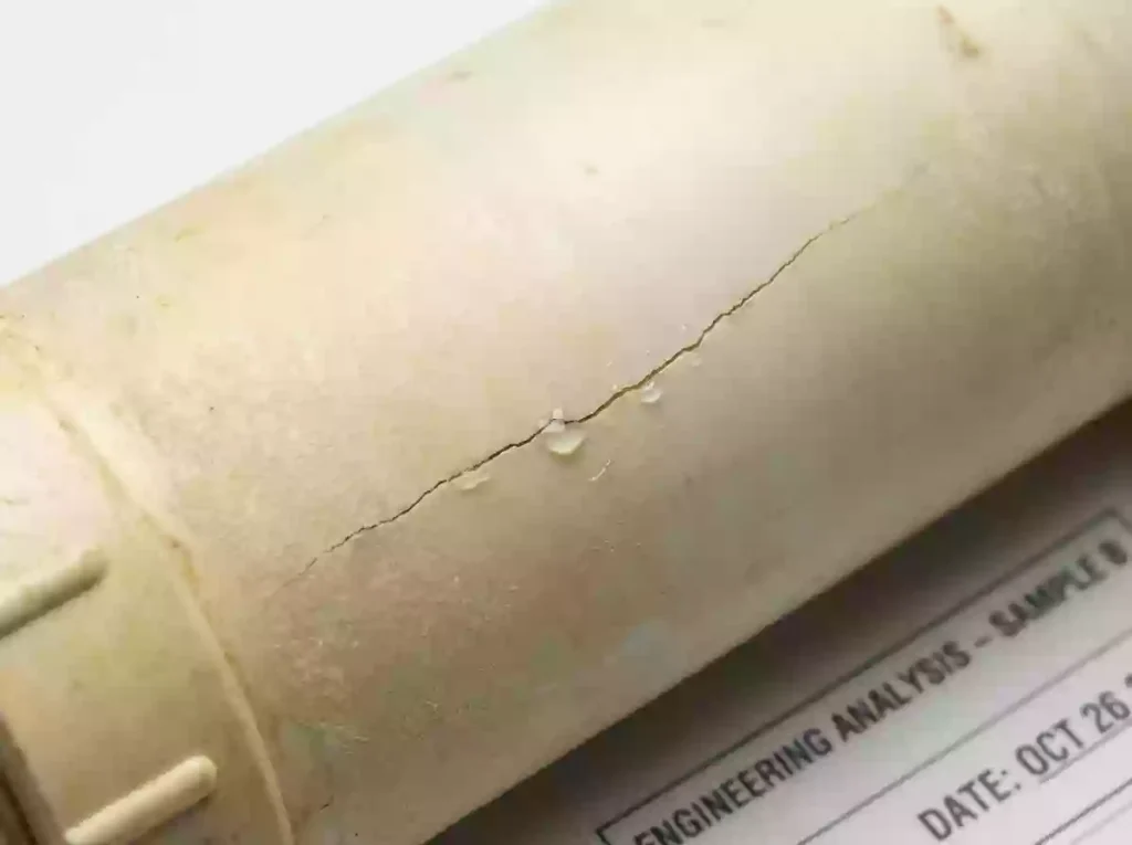 Cracked plastic housing