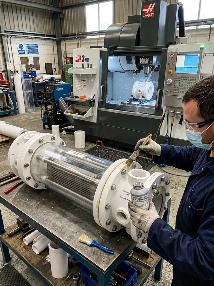 machined sodium hypochlorite housings | 100g 3000g/h capacity