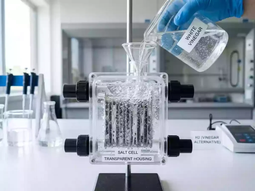 Reaction of vinegar with scale