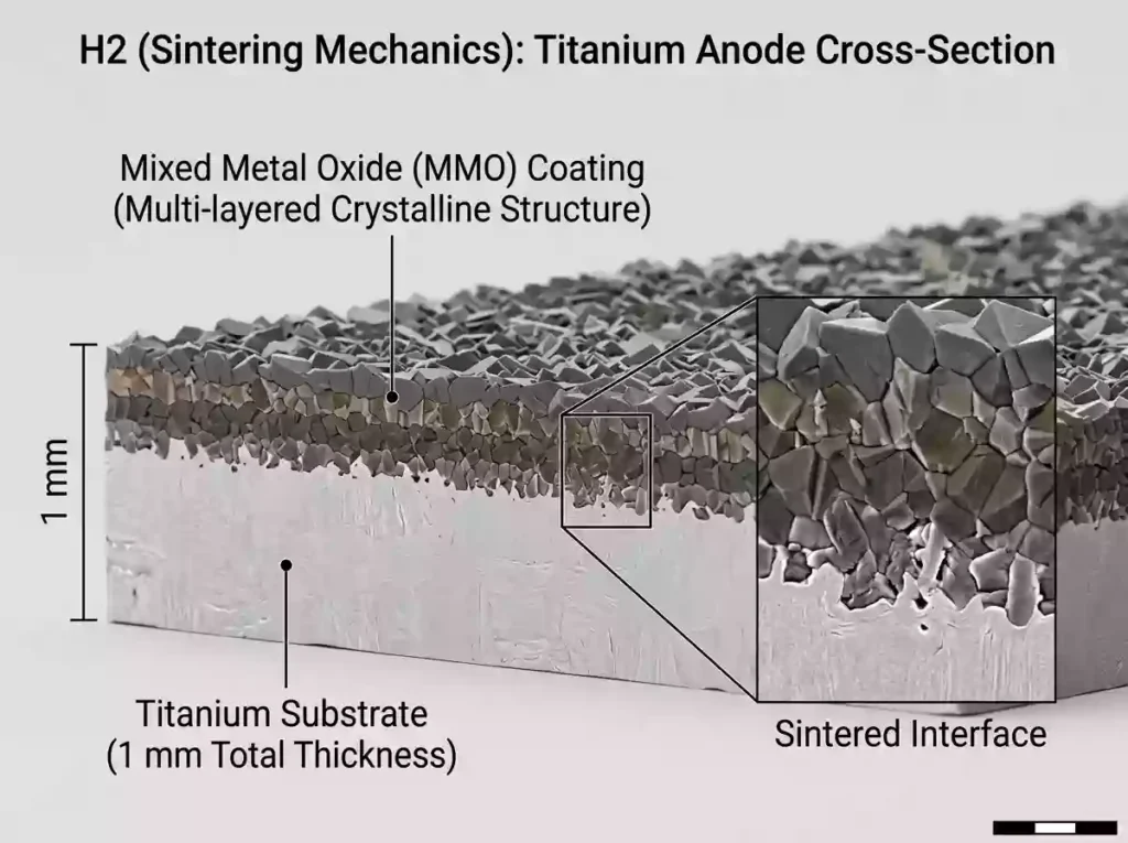 Structuring the Mixed Metal Oxide Coating