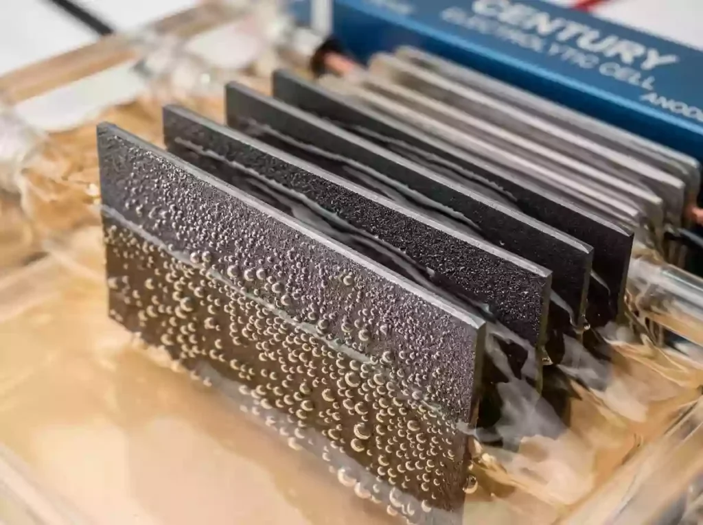 Brine Electrolysis Chlorine Precipitation Macro Shot