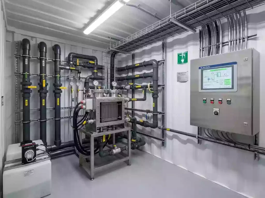Internal Technical Layout of Containerized Electrochlorination Plant