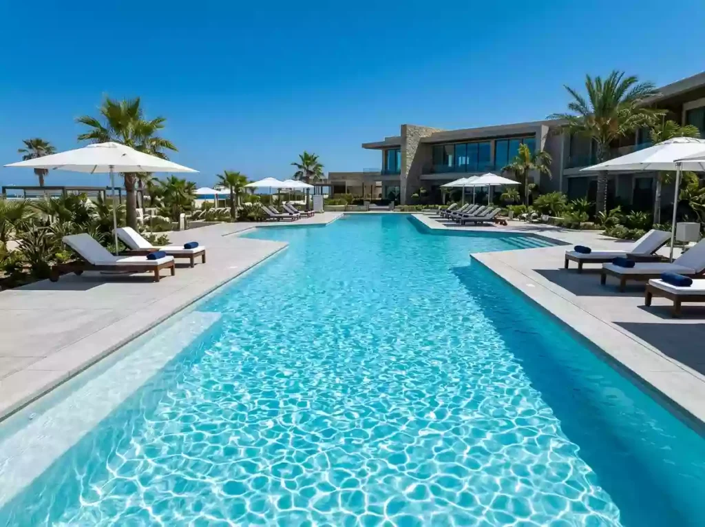 Premium Outdoor Resort Pool in Bright Sunlight