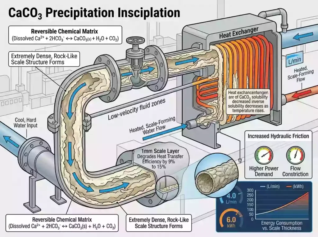 Thermodynamics of Calcium Carbonate Scale Precipitation